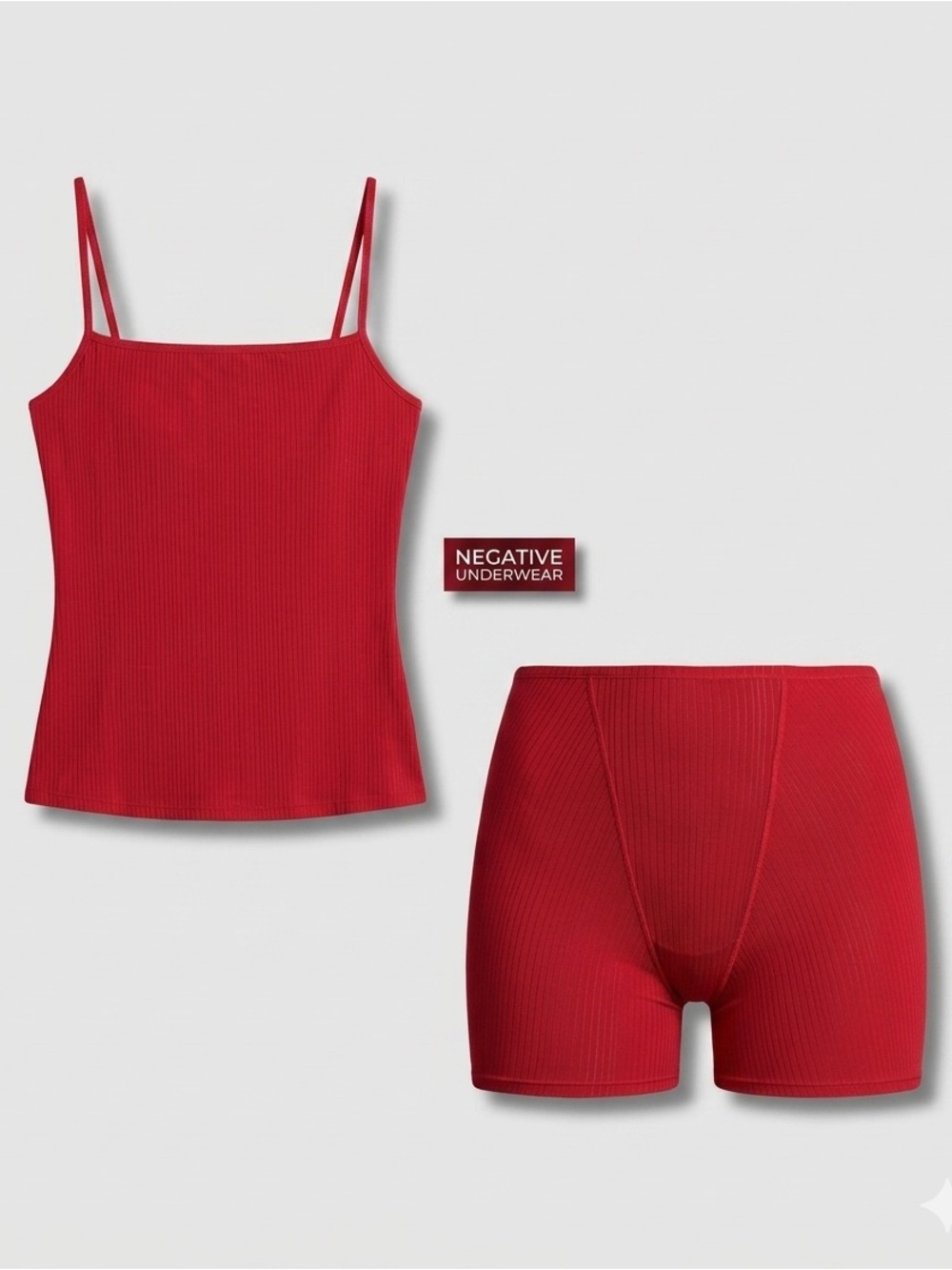Negative Underwear Red Whipped Cami & Whipped Boxer Lounge Set size XL